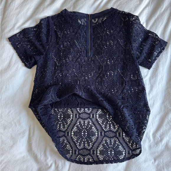 Navy Lace Top - Picture 3 of 4